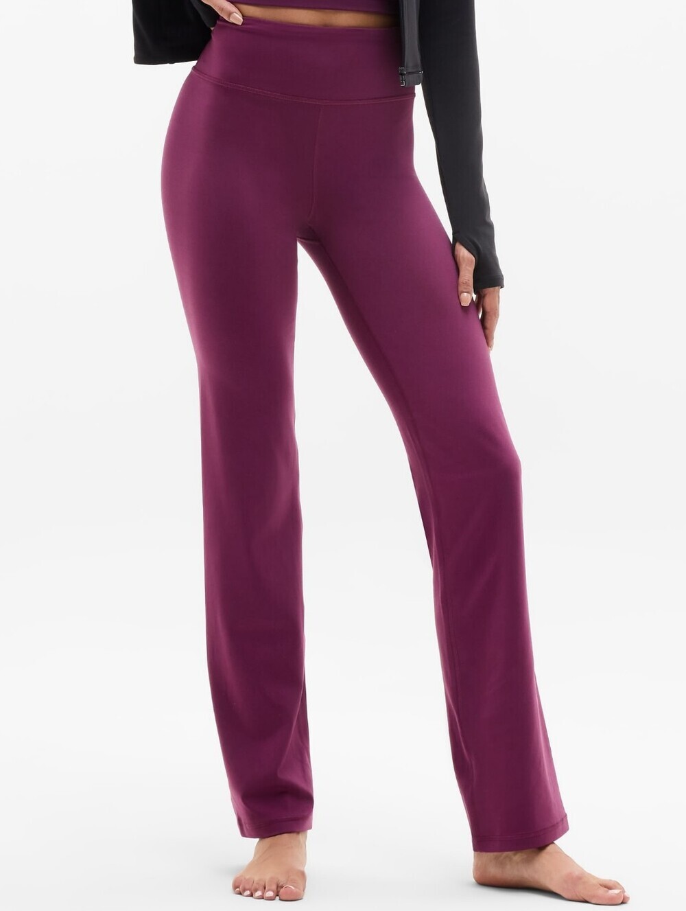 Athleta Elation Straight Leg Yoga Pants XXS Purple High Rise Powervita 29" NWT